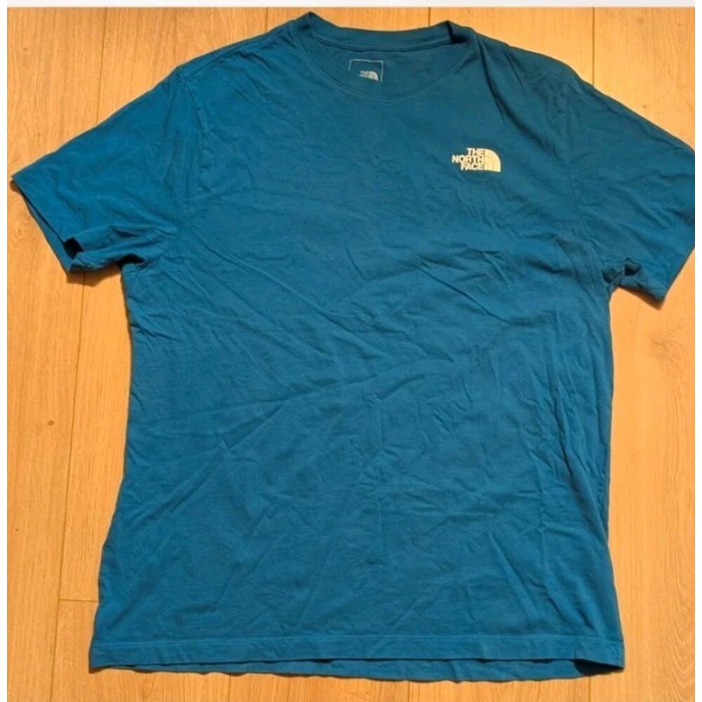 The North Face Circular Design Graphic T-Shirt Mens XL Blue Never Stop Exploring